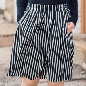 JCREW: Striped Navy Blue and White Women's Skirt